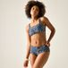 Regatta Dames Loria bikinibroekje met hoge taille blauw dierenprint