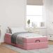 vidaXL Bedframe met matras, 2 stuks, roze fluweel