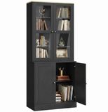 Homcom Boekenkast MDF 76x40x179cm Zwart