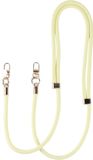 AVY Crossbody Telefoonkoord | Tressé Yellow | Lang Koord | Universeel voor alle Hoesjes | Geschikt voor iPhone, Samsung en meer | 130cm | Geweven Touw | Yellow