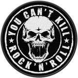 Generic You Can't Kill Rock N Roll Patch zwart-wit Polyester
