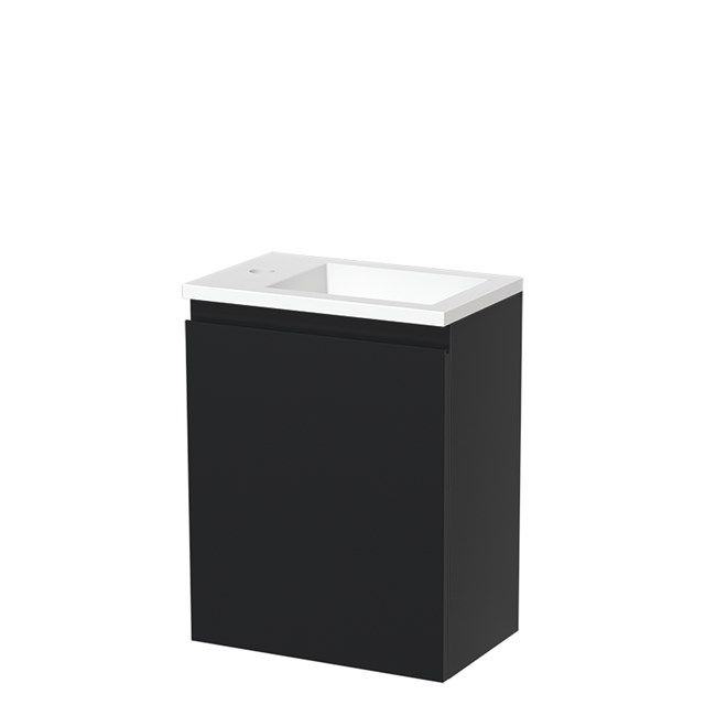 Maxaro Toiletmeubel met Wastafel Solid Surface Mat Modulo Mat Zwart 40 cm