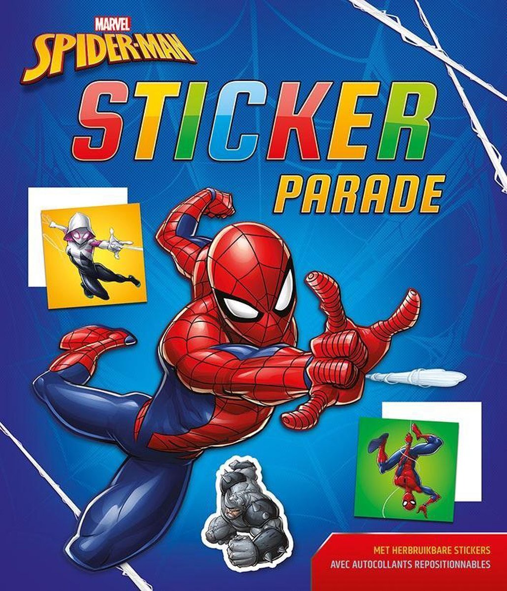 Marvel Stickerparade Spider-man Junior 28 X 24 Cm Donkerblauw