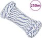 vidaXL Boot touw 3 mm 250 m polypropyleen wit
