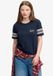 Superdry Varsity Script Stripe T-shirt Dames Blauw Maat 10