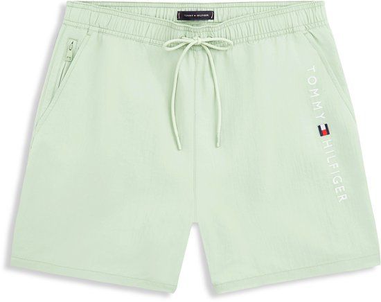 Tommy Hilfiger Heren Zwemshort – Lichtgroen – Sneldrogende Zwembroek met Trekkoord en Zakken - S