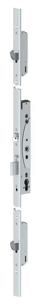 ABLOY EL266 Veiligheidspaniekmeerpuntssluiting | signalering,zelfvergrendelend | SKG*** | DM40mm | PC92mm | voorplaat RVS 24x2000mm U-vormig