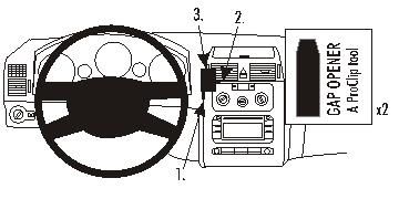 Brodit ProClip houder voor Volkswagen Touran (2003-2015) - Zwart