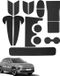Bol Tapis antidérapants - Set de 15 pièces en caoutchouc - Pour Hyundai Kona SX2 2024 2025 Console centrale, compartiment de rangement, porte-gobelet, fente de porte et compartiment d'accoudoir - Noir