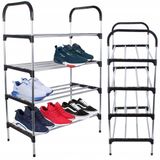 HANGZHOU A LINK STAR TECHNOLOGY Schoenenrek - 4 Niveaus - Metaal - Zilver - 84cm Hoog
