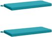 vidaXL Bankkussens SOEST 2 st 100% Polyester Turquoise 60 x 40 x 5 cm
