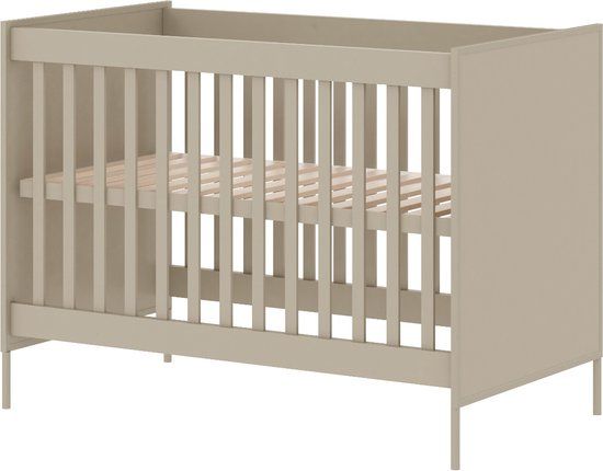 Born Lucky ® Baby Bed / Ledikant Belmond 60x120 cm Verstelbare Bodem - Clay