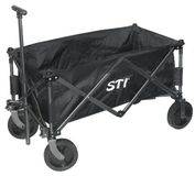 Merkloos Opvouwbare Handwagen met Paraplu voor Tuin en Strand