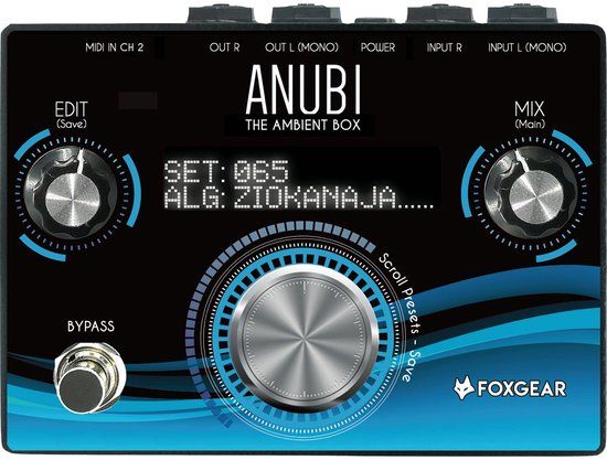 Foxgear ANUBI - The Ambient Box Multi Reverb/Delay Guitar Effect Pedal