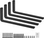 Vevor Plankbeugels 410x155x35mm 4 Stuks Zware Zwevende Plankbeugels Beugels voor Planken 10mm Dik Matzwarte L-Plankbeugel Stalen Plankbeugels met Een Draagvermogen van 72,6 Kg