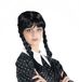Ciao - Wednesday Addams-pruik, officiële woensdag met vlechten en pony