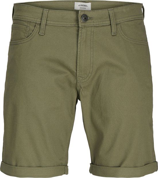 JJ REBEL JACK&JONES JREBFIVERS 5-POCKET SHORT SRT - Jongens - Bermuda shorts - S - Katoen/Elastaan - Deep Lichen Green