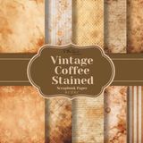 Vintage Coffee Stained Scrapbook Paper