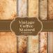 Vintage Coffee Stained Scrapbook Paper