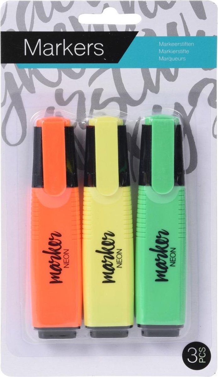 Ak back2school Back2School Highlighters - 3 stuks