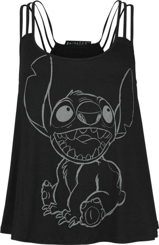 Lilo & Stitch Stitch - Sit Dames Top - Zwart - S