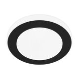 EGLO Carpi Plafondlamp - Zwart/Wit - Ø 30 cm - 7,5 cm diep - Staal