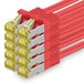 1aTTack.de CAT 7 LAN-kabel 5m 10Gbps Netwerkkabel S/FTP (10 stuks Rood)