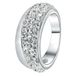 Lucardi Dames Ring met kristal - Ring - Cadeau - Staal - Zilverkleurig