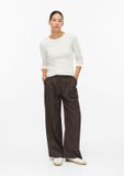 s.Oliver Geribbeld shirt met lange mouwen en sierknopen lichtbeige