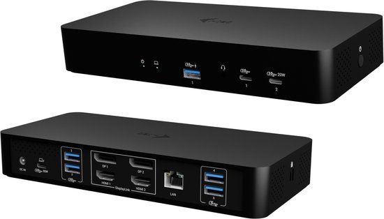 i-tec Universal Intelligent Dual Display Docking Station + Power Delivery 100W
