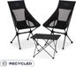 NOMAD® Set Sarek Comfort | 2x Stoel + 1 Amosen Tafel | Kampeermeubel Set Campingstoelen en Campingtafel