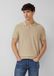 s.Oliver Pull en tricot Beige Coton Manches longues Col polo Coupe droite 3XL