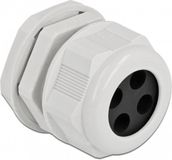Delock The Launch Distribution Kabelwartel PG29 voor ronde kabel met vier kabelinvoer grijs 2 stuks