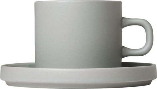 Blomus Mio Koffiekopjes Set - Mirage Grey - 200ml - Set van 2