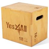 Yes4All 3-in-1 houten plyo-doos met 4 verschillende maten