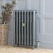 Hudson Reed Charlotte Radiateur fonte - H 95cm x L 33,4cm x P 20,5cm - Double rangs - Argent métallisé