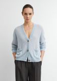 Comma Strickjacke lichtblauw