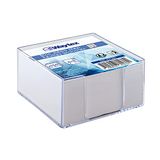 WAYTEX 931081 memoblok met 350 witte notities, 9 x 9 cm, met transparante plexi-houder