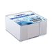WAYTEX 931081 memoblok met 350 witte notities, 9 x 9 cm, met transparante plexi-houder
