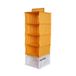 PANTONE™ Kledingkastorganizer, ruimtebesparend, om op te hangen, 5 vakken voor kleding en accessoires, verticaal, opvouwbaar, scheidingswanden voor kledingkast, 84 x 30 x 30 cm, oker
