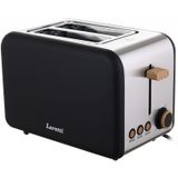 Laretti LR-EC2358, 850W, 2-slaags broodrooster, multifunctioneel, roestvrij staal, zwart