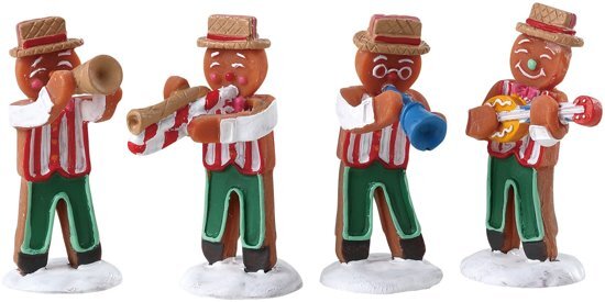 LEMAX Lemax - Gingerbread Jazz - Set Of 4