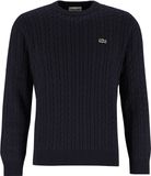 Lacoste herentrui katoen - O-hals - navy blauw