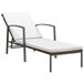 VidaXL 317634 Lounge Tuinstoel Gecapitonneerde Zitting Polyrattan, Staal Bruin, Crème, Wit
