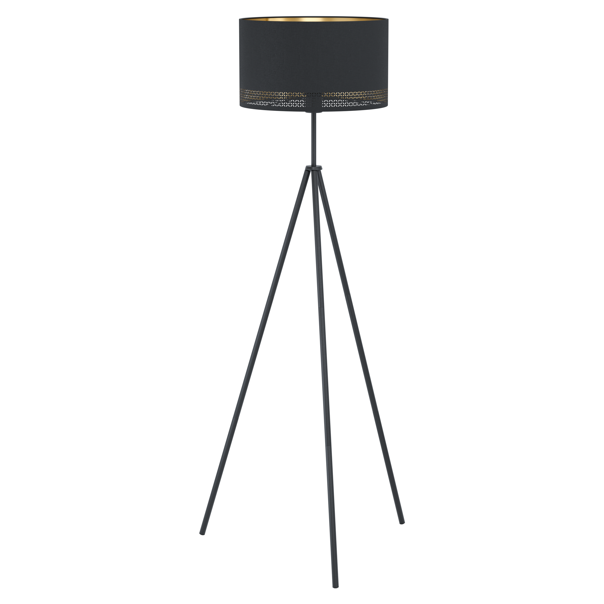 EGLO Esteperra Vloerlamp - Zwart - Staal - E27 - 140.5 cm