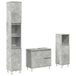 VidaXL Ensemble de meubles de salle de bain 3 pièces, gris, bois