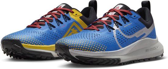 Nike React Pegasus Trail 4 Trailrunningschoenen Dames - Blauw/Geel/Zwart - Maat 40