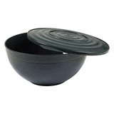 Homéa Slakom, rond, kunststof, met deksel, 5,5 l, D28 x 13,3 cm, antraciet