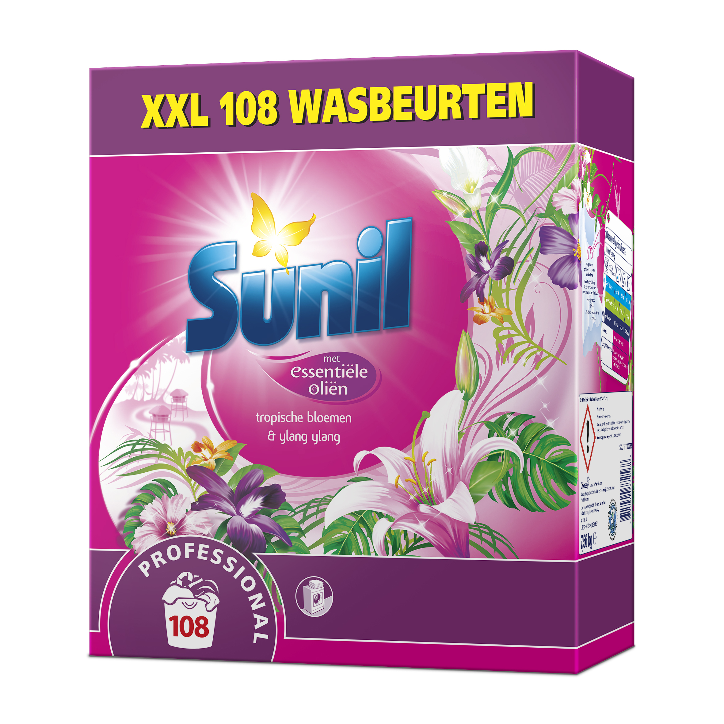 Sunil Tropische Bloemen & Ylang Ylang 7,56 kg / 108 wasbeurten