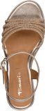 Tamaris - Dames - Plateau sandalen - Metallic - 37
